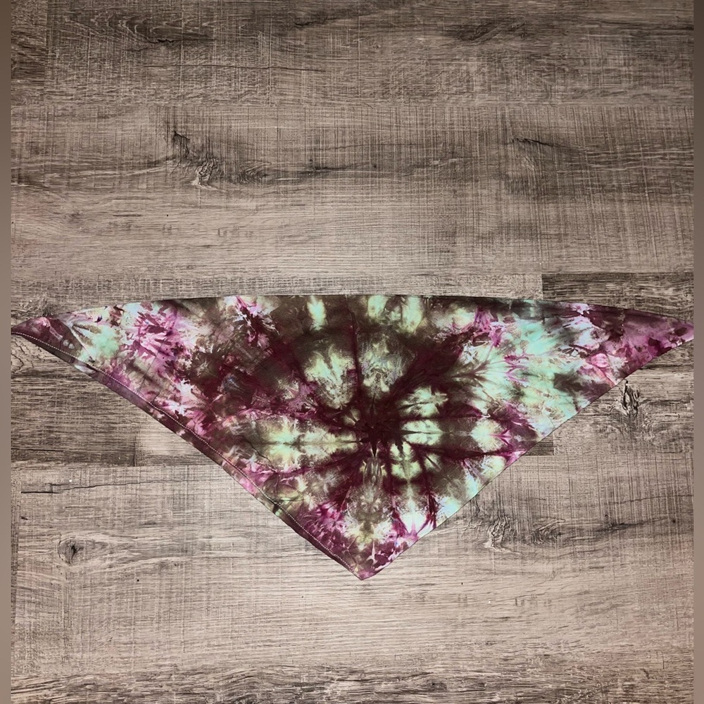 Custom Made Ice Dye Tie Dye Dog Bandana for Medium/Large Dogs